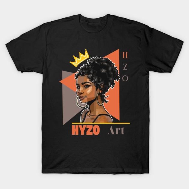 Melanin Queen T-Shirt by HyzoArt